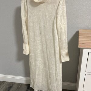 Zara limited Edition Cream Long Sleeve Dress